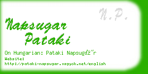 napsugar pataki business card